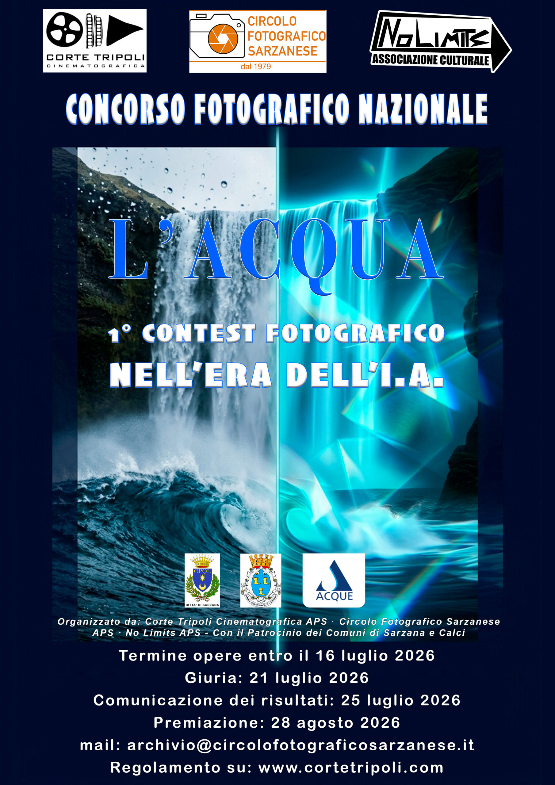 Progetti No Limits APS - L'Acqua &mdash; 1&deg; Contest Fotografico nell'era dell'IA