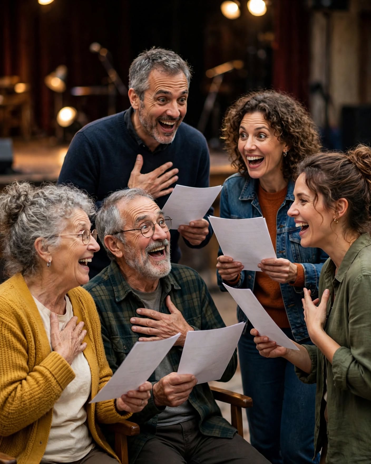 Lettura animata adulti Santa Croce sull'Arno - un altro momento del laboratorio di teatro